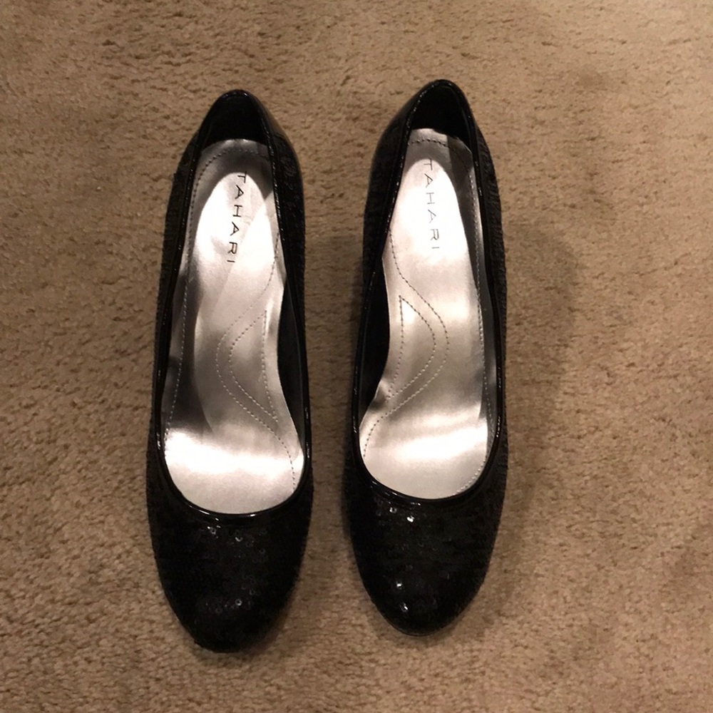 New Glitter and Patent Leather 3.5 in Heels.